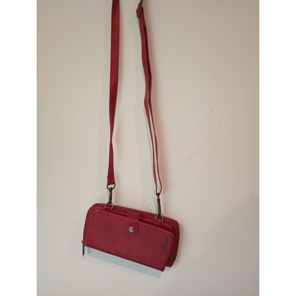 Megshi Red Crossbody Wallet Purse Women's Phone Bag Credit Card Holder Travel